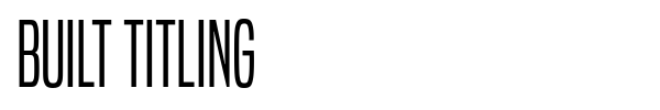 Built Titling font preview